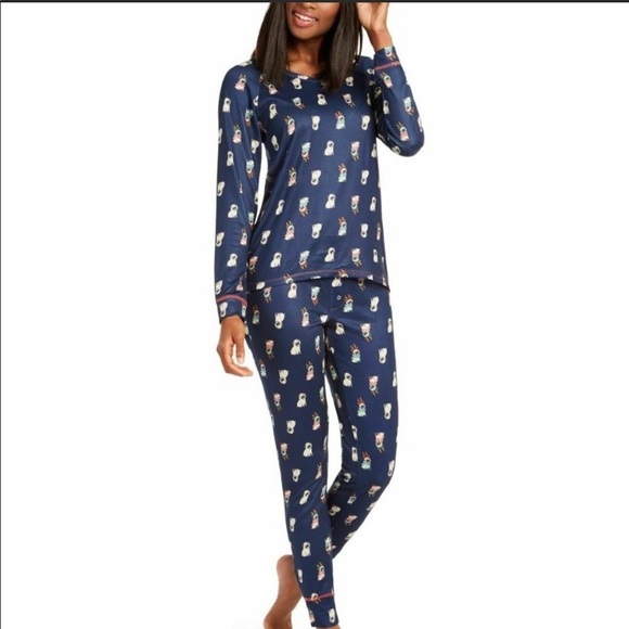 Jenni Intimates 2pc pajama set holiday pug NWT - Picture 1 of 5